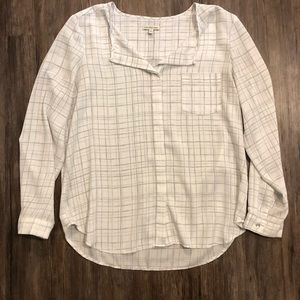 Calvin Klein Window Pane Blouse